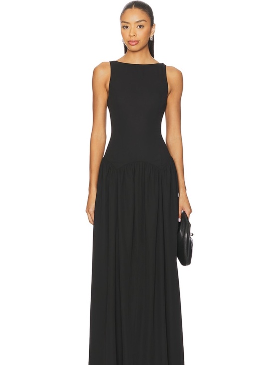All The Ways Dresses & Skirts - Classic Black Sleeveless Maxi Dress with Flowing Skirt